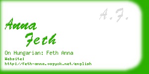 anna feth business card